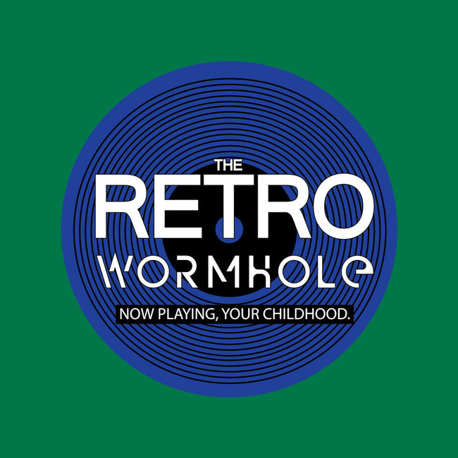 Retro Wormhole Blue Round-womens basic tee-RetroWormhole