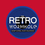 Retro Wormhole Blue Round-none glossy sticker-RetroWormhole