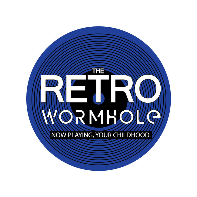 Retro Wormhole Blue Round-none removable cover throw pillow-RetroWormhole