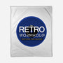 Retro Wormhole Blue Round-none fleece blanket-RetroWormhole