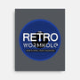 Retro Wormhole Blue Round-none stretched canvas-RetroWormhole