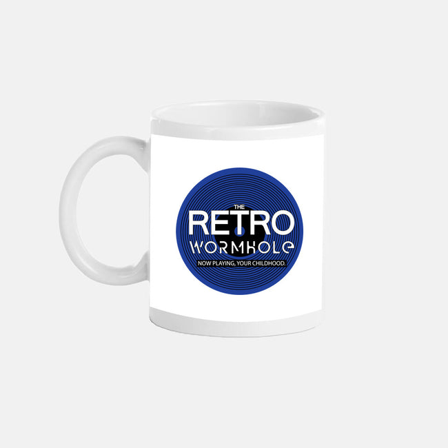 Retro Wormhole Blue Round-none glossy mug-RetroWormhole