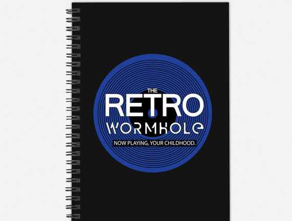 Retro Wormhole Blue Round