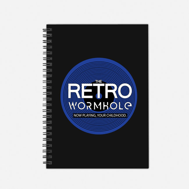 Retro Wormhole Blue Round-none dot grid notebook-RetroWormhole
