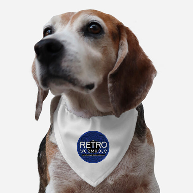 Retro Wormhole Blue Round-dog adjustable pet collar-RetroWormhole