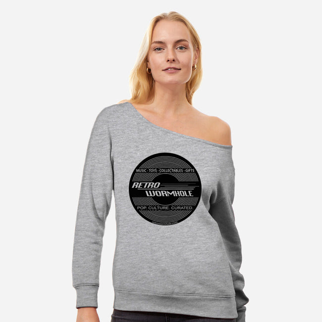 Retro Wormhole Filter-womens off shoulder sweatshirt-RetroWormhole