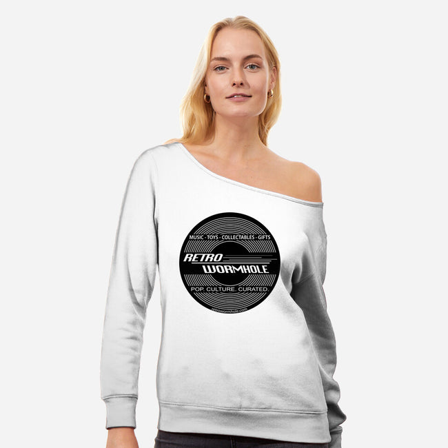 Retro Wormhole Filter-womens off shoulder sweatshirt-RetroWormhole
