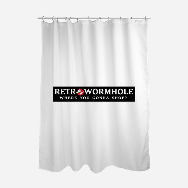 Retro Wormhole Ghostbuster V2-none polyester shower curtain-RetroWormhole
