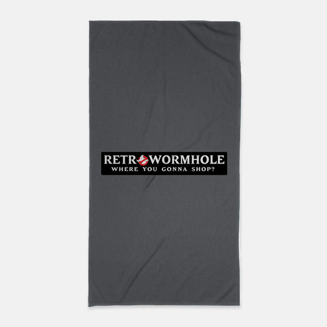 Retro Wormhole Ghostbuster V2-none beach towel-RetroWormhole