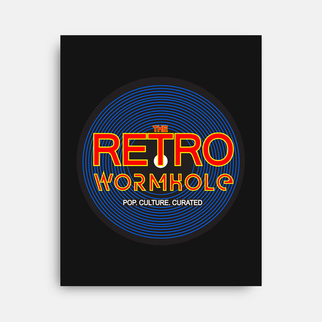 Retro Wormhole RYB Round-none stretched canvas-RetroWormhole