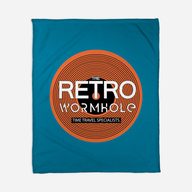 Retro Wormhole Orange Inverse-none fleece blanket-RetroWormhole