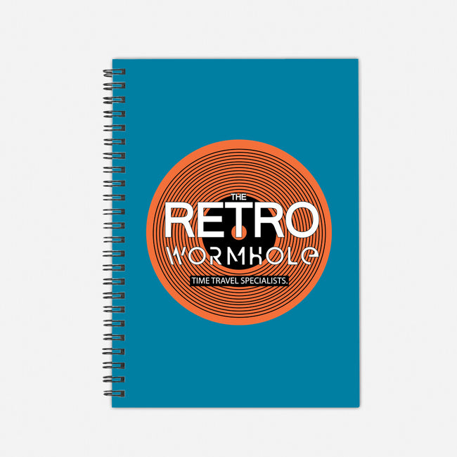 Retro Wormhole Orange Inverse-none dot grid notebook-RetroWormhole