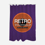 Retro Wormhole Orange Inverse-none polyester shower curtain-RetroWormhole