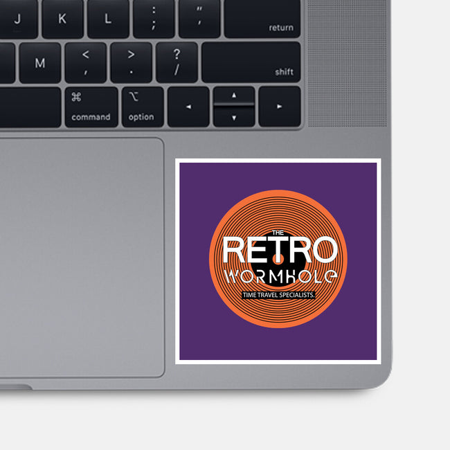 Retro Wormhole Orange Inverse-none glossy sticker-RetroWormhole