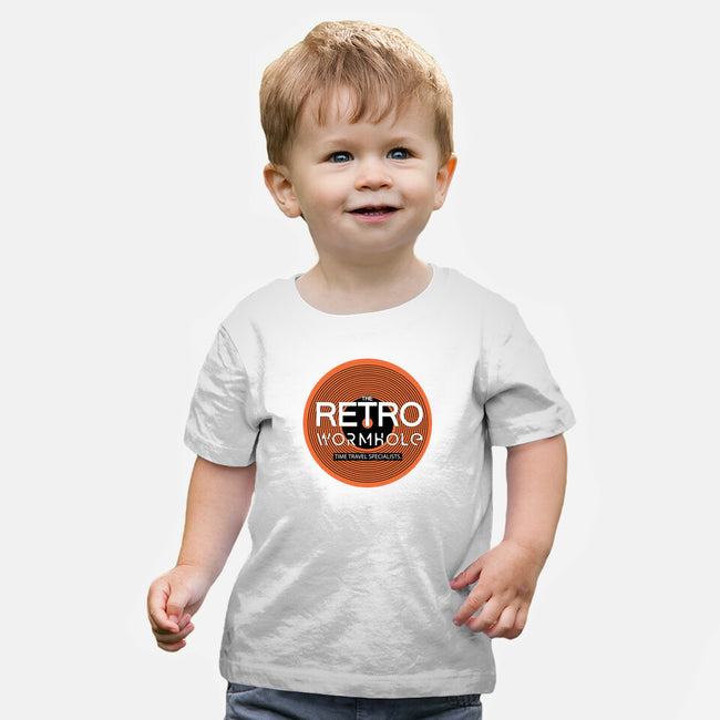 Retro Wormhole Orange Inverse-baby basic tee-RetroWormhole