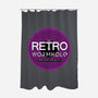 Retro Wormhole Purple Inverse-none polyester shower curtain-RetroWormhole