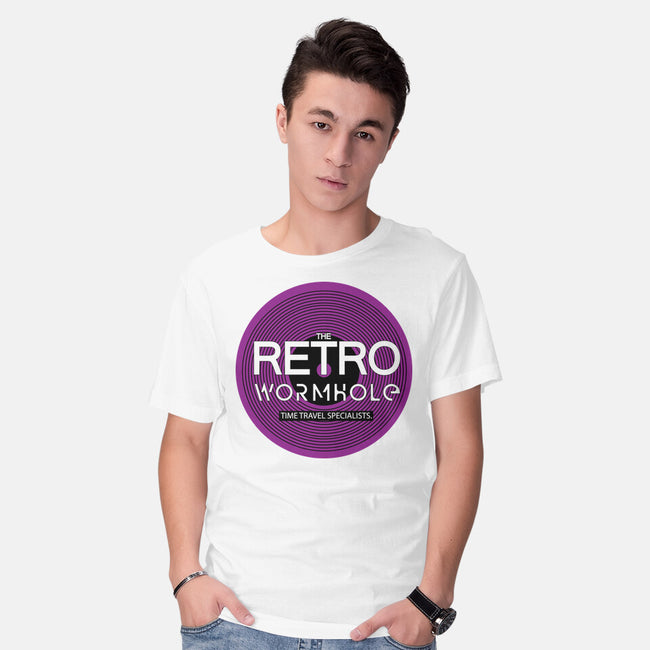 Retro Wormhole Purple Inverse-mens basic tee-RetroWormhole