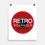 Retro Wormhole Red Inverse-none matte poster-RetroWormhole