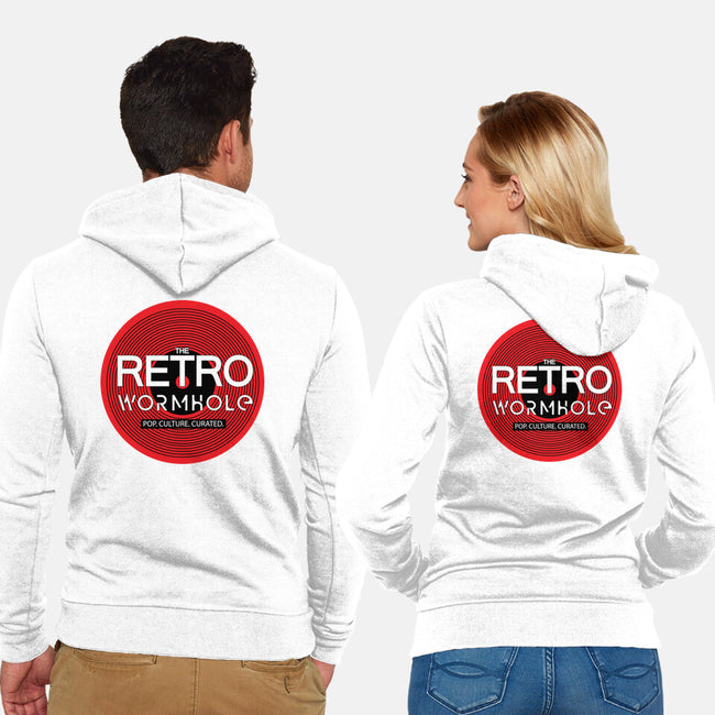 Retro Wormhole Red Inverse-unisex zip-up sweatshirt-RetroWormhole