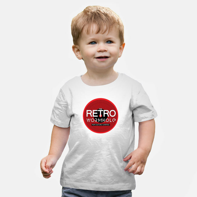 Retro Wormhole Red Inverse-baby basic tee-RetroWormhole