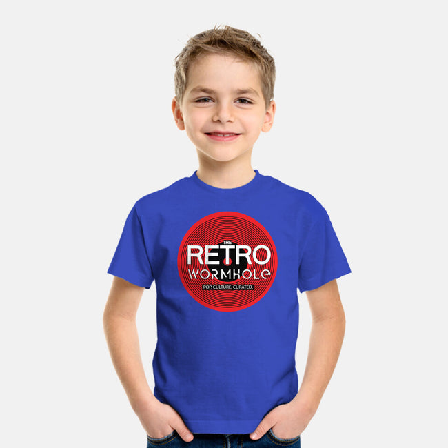 Retro Wormhole Red Inverse-youth basic tee-RetroWormhole