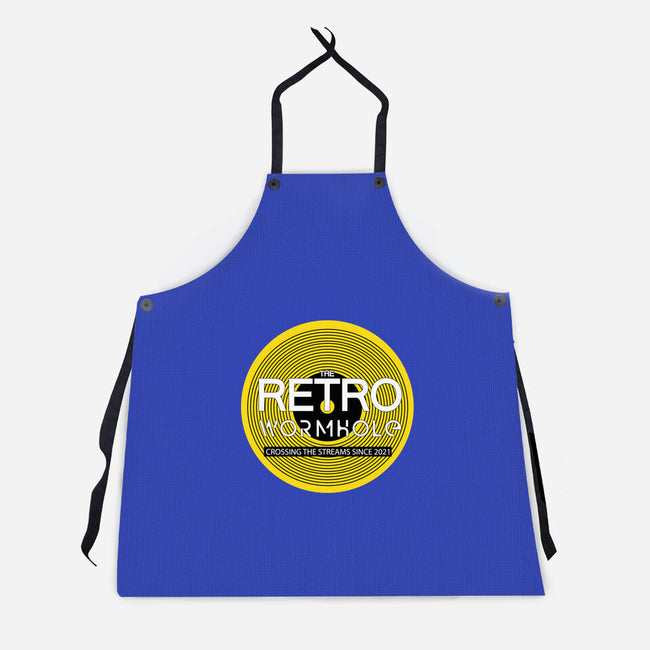 Retro Wormhole Yellow Inverse-unisex kitchen apron-RetroWormhole
