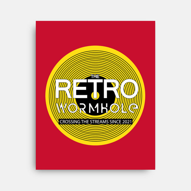 Retro Wormhole Yellow Inverse-none stretched canvas-RetroWormhole