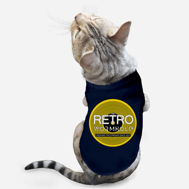 Retro Wormhole Yellow Inverse-cat basic pet tank-RetroWormhole