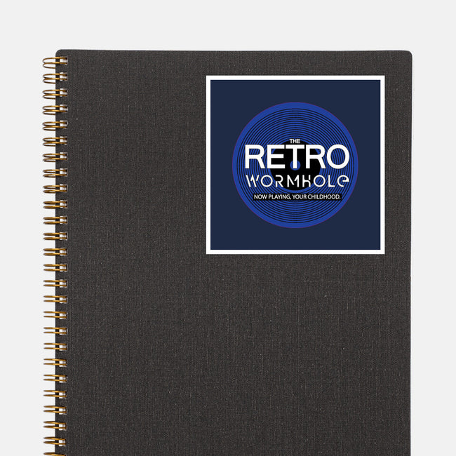 Retro Wormhole Blue Inverse-none glossy sticker-RetroWormhole