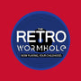 Retro Wormhole Blue Inverse-womens off shoulder sweatshirt-RetroWormhole