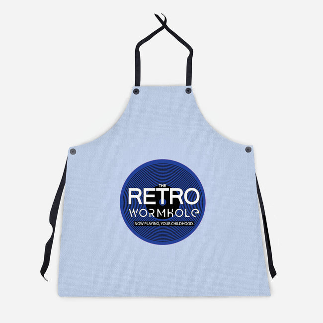 Retro Wormhole Blue Inverse-unisex kitchen apron-RetroWormhole