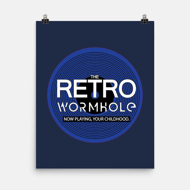 Retro Wormhole Blue Inverse-none matte poster-RetroWormhole