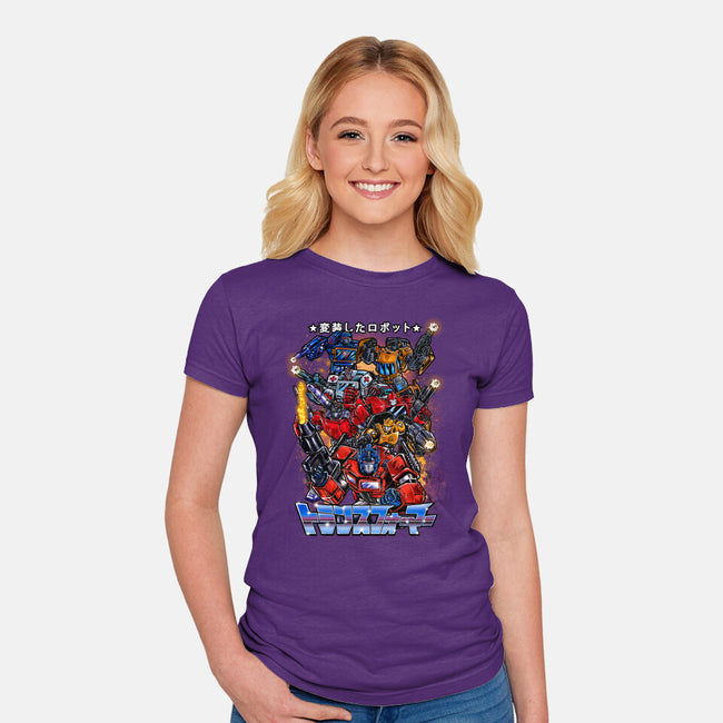 Autobots Squadron-womens fitted tee-Knegosfield