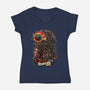 One Die To Roll Them All-womens v-neck tee-Knegosfield