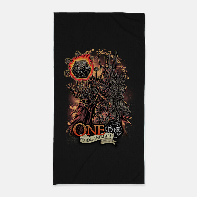 One Die To Roll Them All-none beach towel-Knegosfield