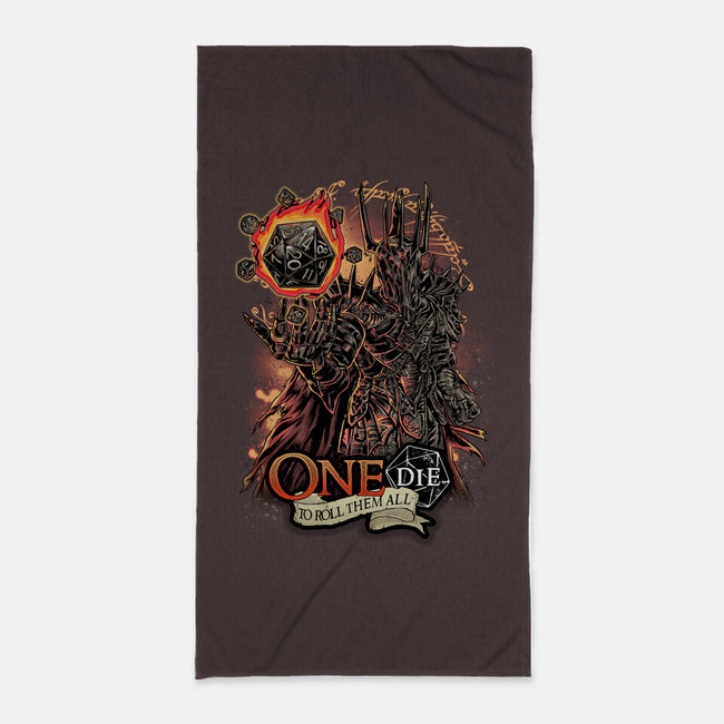 One Die To Roll Them All-none beach towel-Knegosfield