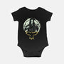Every Night I Burn-baby basic onesie-Green Devil