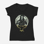 Every Night I Burn-womens v-neck tee-Green Devil
