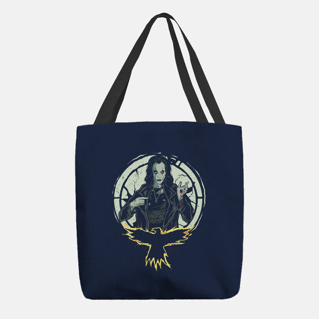 Every Night I Burn-none basic tote bag-Green Devil