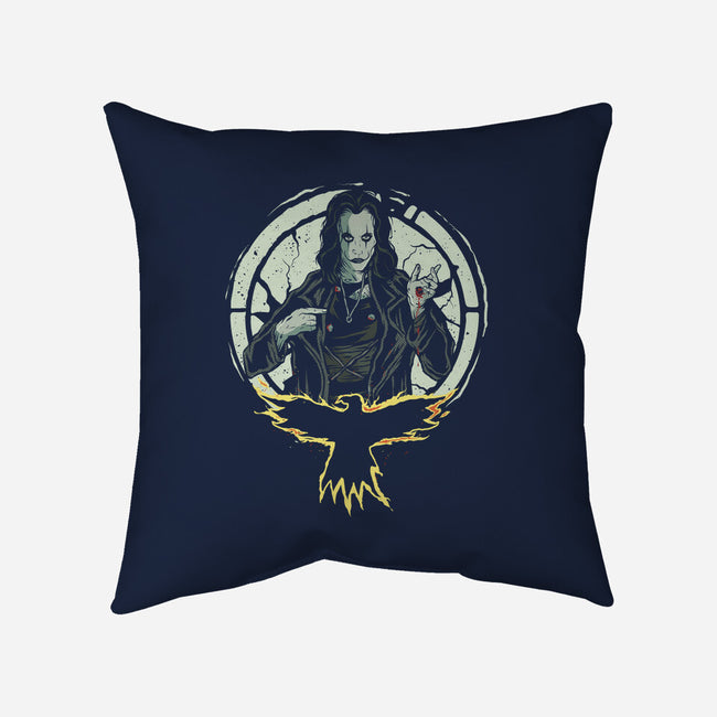 Every Night I Burn-none removable cover w insert throw pillow-Green Devil