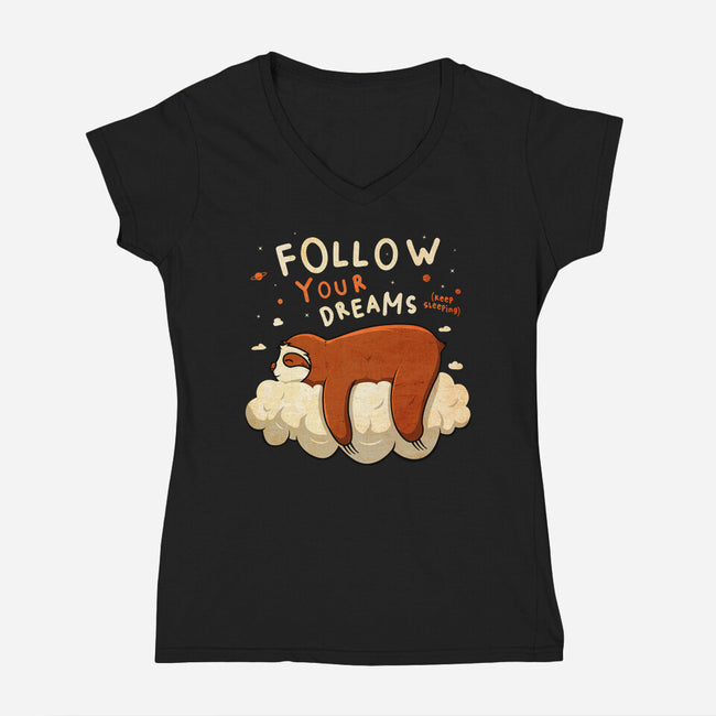 Follow Your Dream-womens v-neck tee-ducfrench