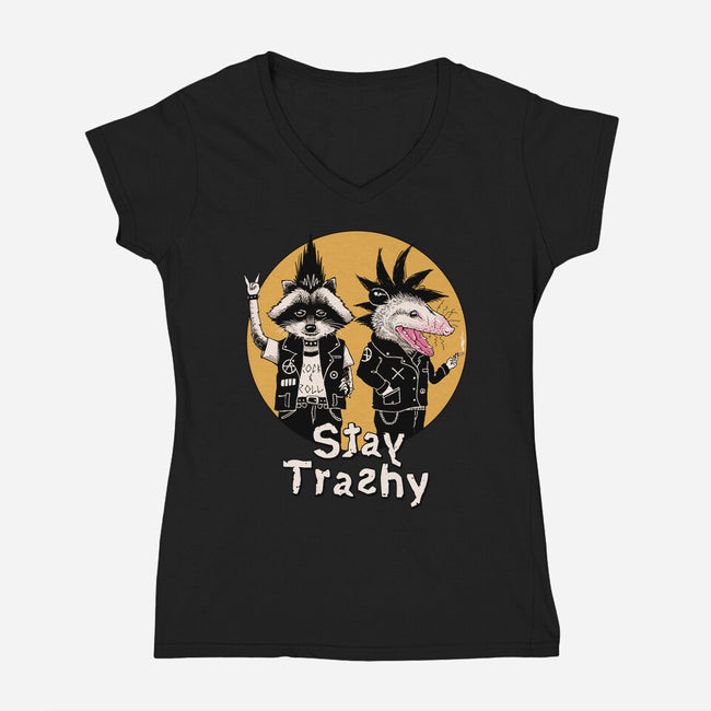 Stay Trashy-womens v-neck tee-vp021