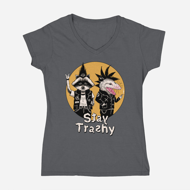 Stay Trashy-womens v-neck tee-vp021