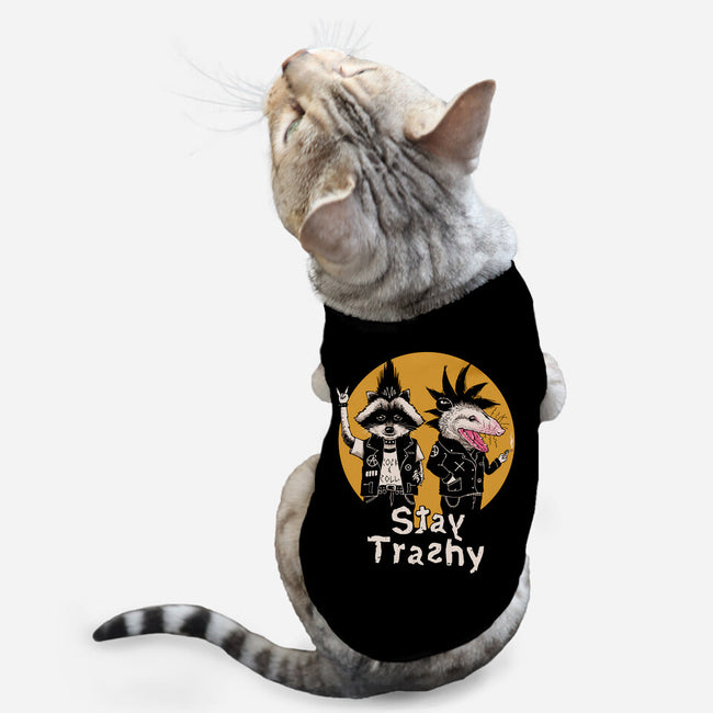 Stay Trashy-cat basic pet tank-vp021