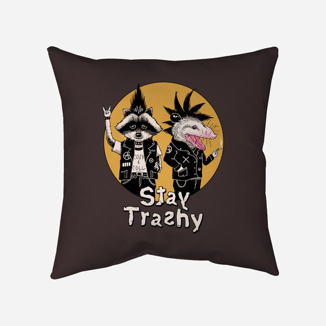 Stay Trashy-none removable cover w insert throw pillow-vp021