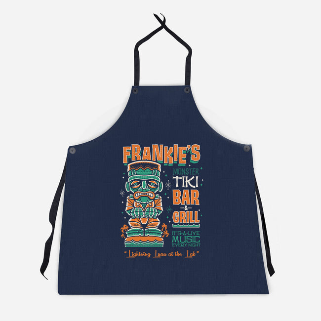Frankie's Monster Tiki Bar-unisex kitchen apron-Nemons