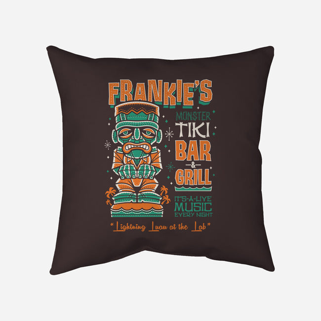 Frankie's Monster Tiki Bar-none removable cover w insert throw pillow-Nemons