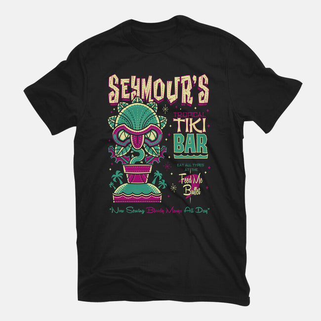 Seymour's Tropical Tiki Bar-womens basic tee-Nemons