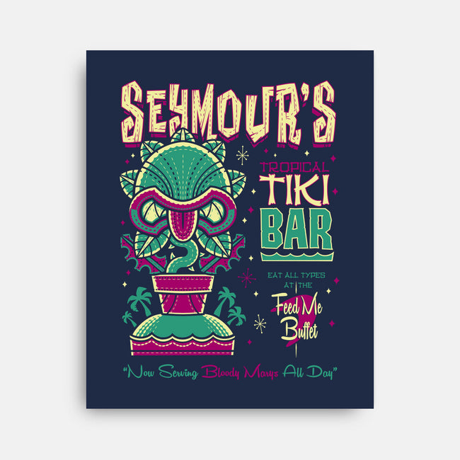 Seymour's Tropical Tiki Bar-none stretched canvas-Nemons