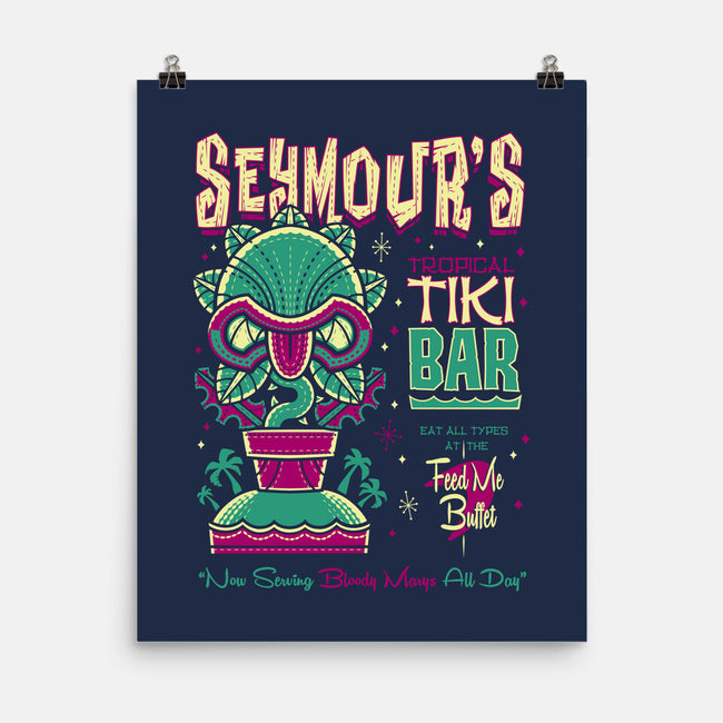 Seymour's Tropical Tiki Bar-none matte poster-Nemons